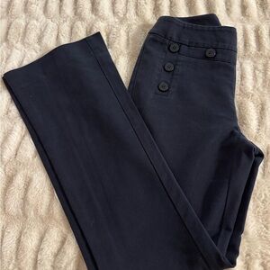 CAbi Navy Pants with Button Accents